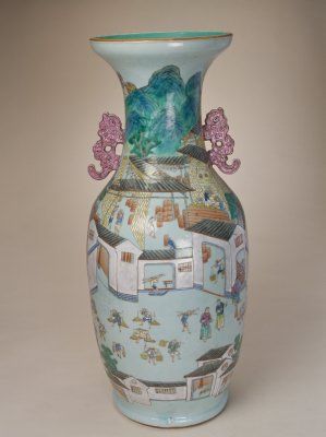 图片[2]-Large bottle with pastel painting of imperial kiln factory-China Archive